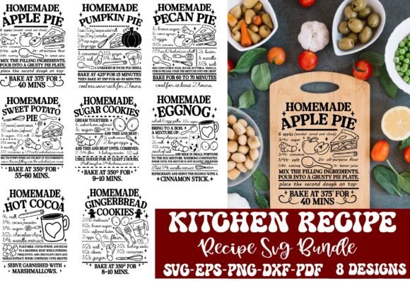 Download Recipe Svg Bundle, Kitchen Svg - Recipe Collection