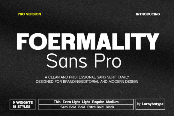 Download Foermality Sans Pro - Sans Collection