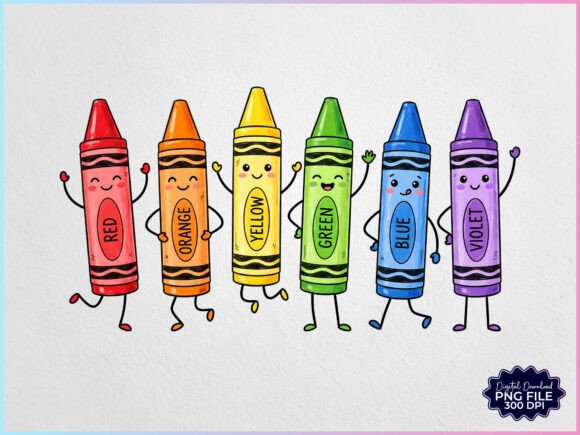 Download Crayons Friends Back to School PNG - Crayon Collection