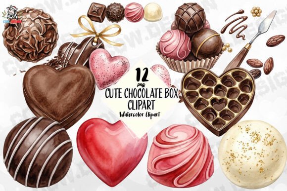 Download Cute Chocolate Box Clipart PNG - Chocolate Collection